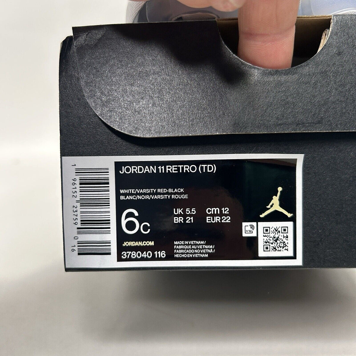 Nike Air Jordan 11 Retro TD “Cherry Red White” 2024