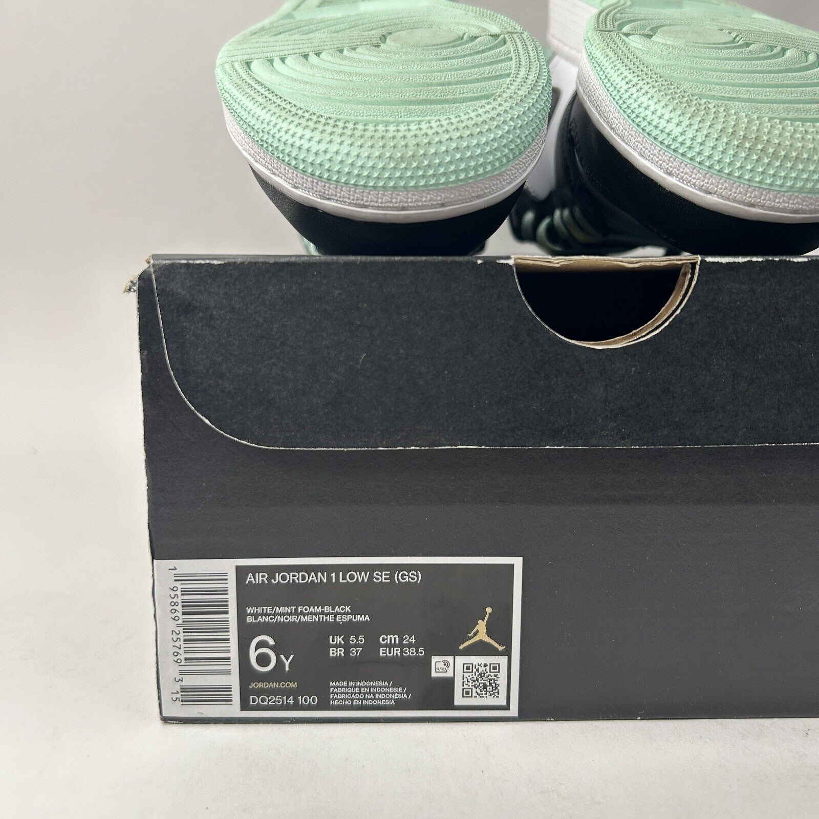 Nike Air Jordan Retro 1 Low GS SE “Easter Pastel/Tie-Dye' DQ2514-100 6Y Worn