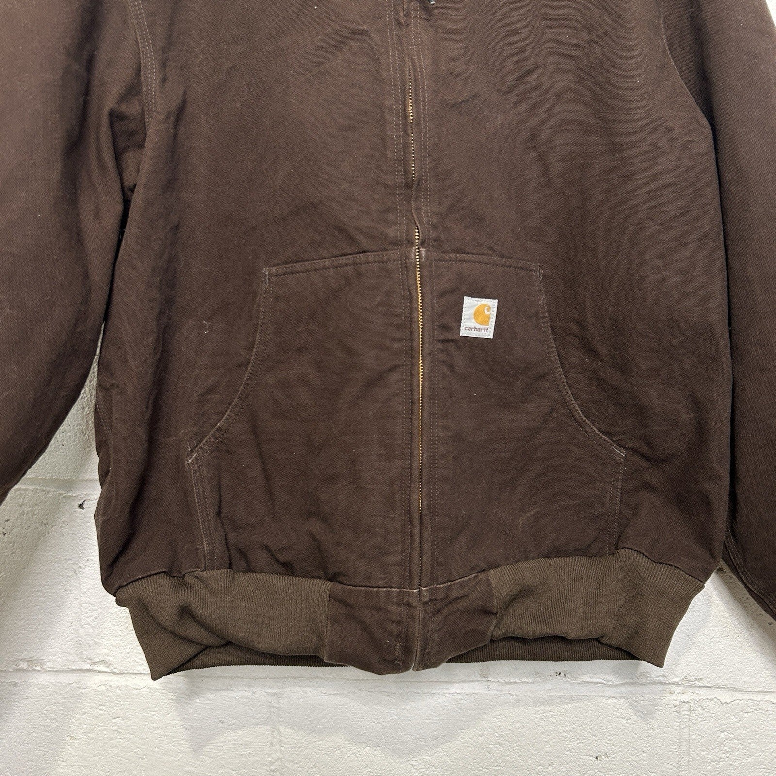 Vintage Carhartt Fleece-Lined Hooded Jacket “Dark Brown” J158 DKB Men's X-Large