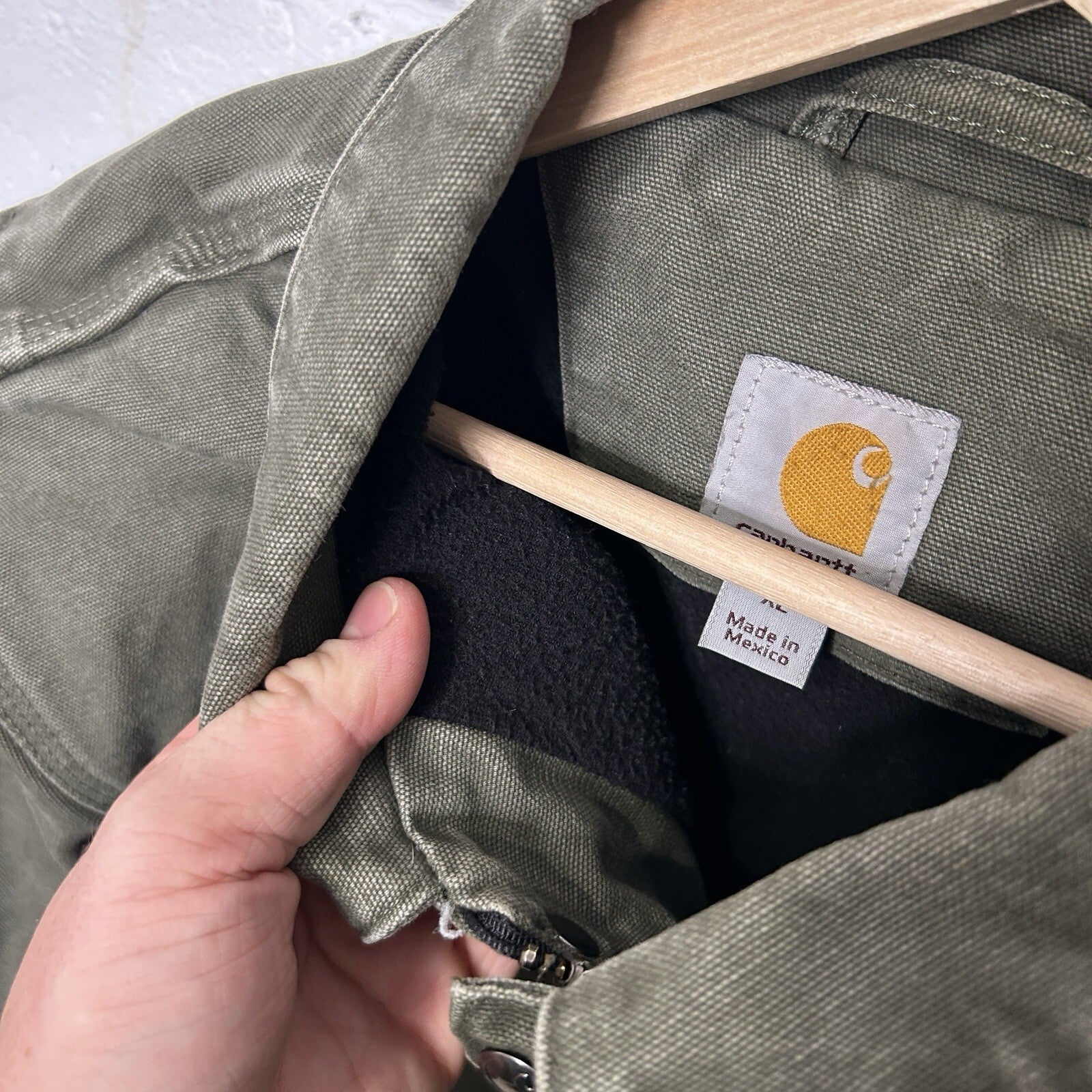 Carhartt Canvas Fleece-Lined Berwick Jacket “Moss Green” 101230-301 Men’s XL