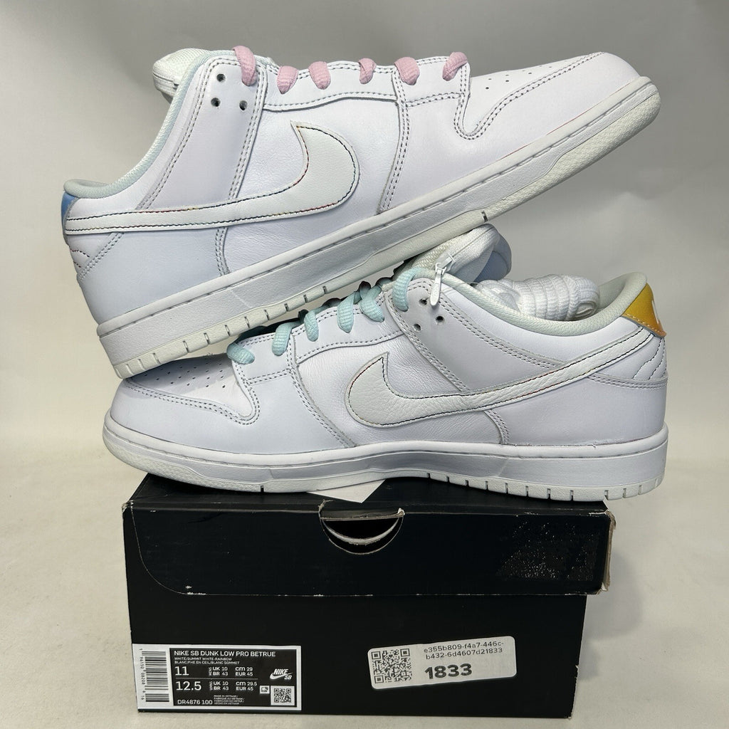 Nike SB Dunk Low Pro "Be True" Summit White Rainbow DR4876-100 Men's 11 New