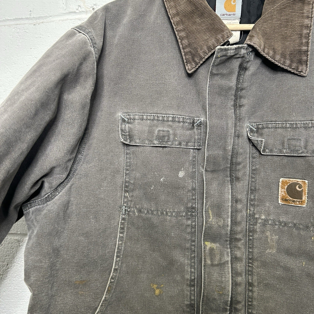 Vintage Carhartt Quilted Arctic Chore Jacket “Cement Grey” C26 CMT Men’s X-Large