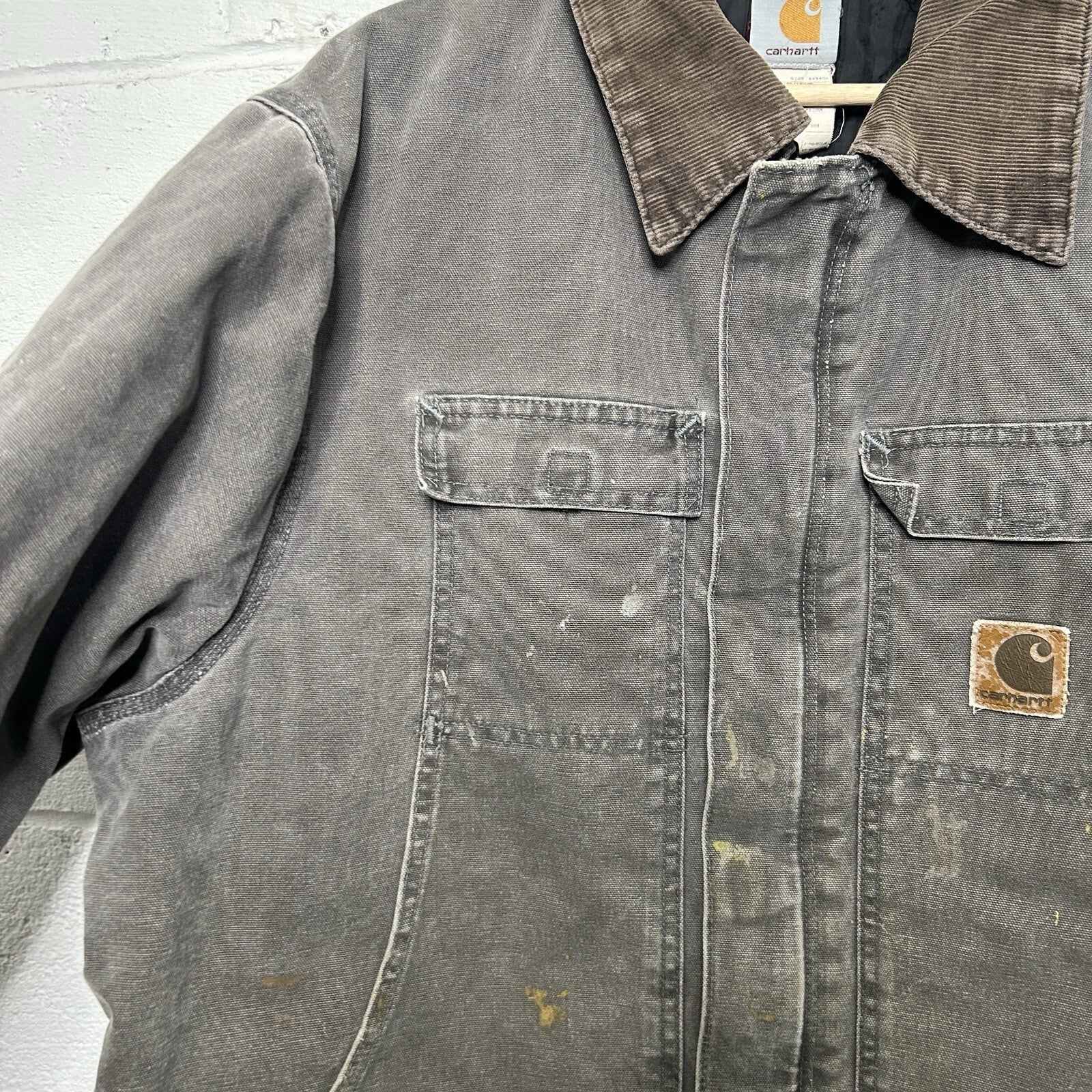 Vintage Carhartt Quilted Arctic Chore Jacket “Cement Grey” C26 CMT Men’s X-Large