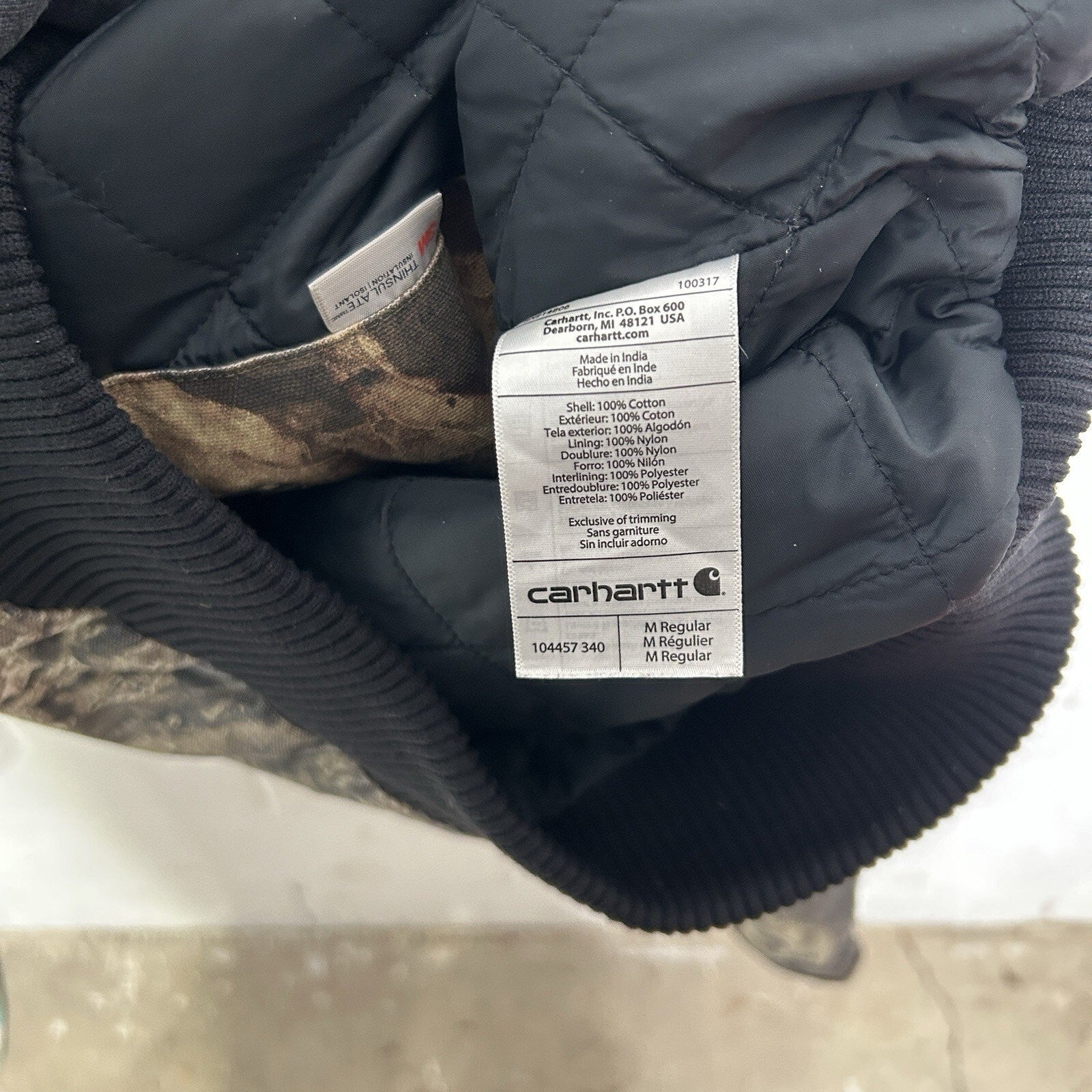 Carhartt Quilt-Lined Active Jacket “Mossy Oak Camo”