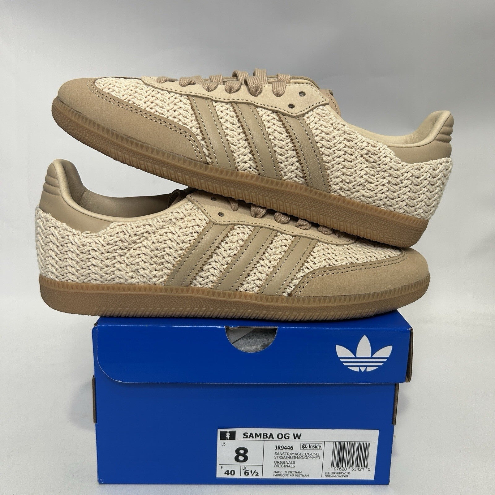 adidas Womens Samba OG Knit Pack - “Sand Strata” JR9446 Women’s 8 New