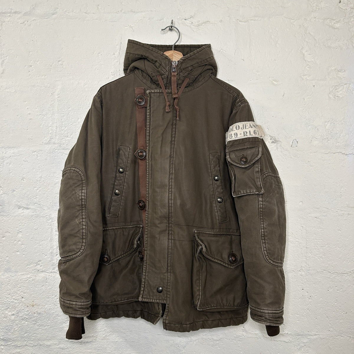 Polo Ralph Lauren Type-E RL67 Military Parka Jacket Sherpa-Lined Hood Men’s SML