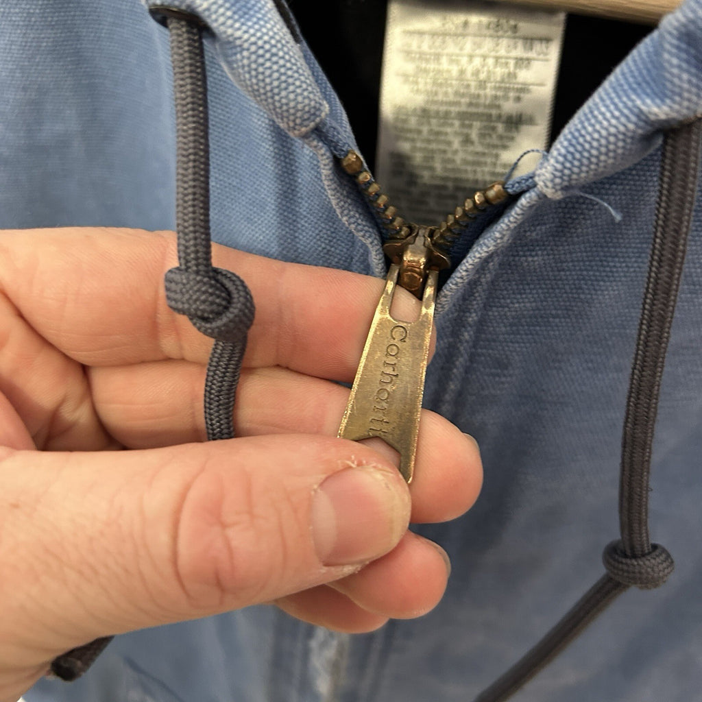 Vintage Carhartt Hooded Active Jacket “French Blue” WJ130 FHB Women’s Medium