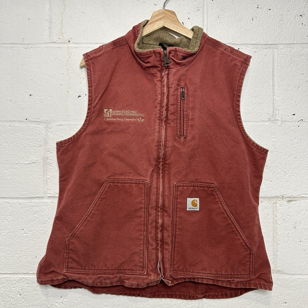 Vintage Y2K Carhartt Sherpa-Lined Vest “Rose Pink” WV001 VRS