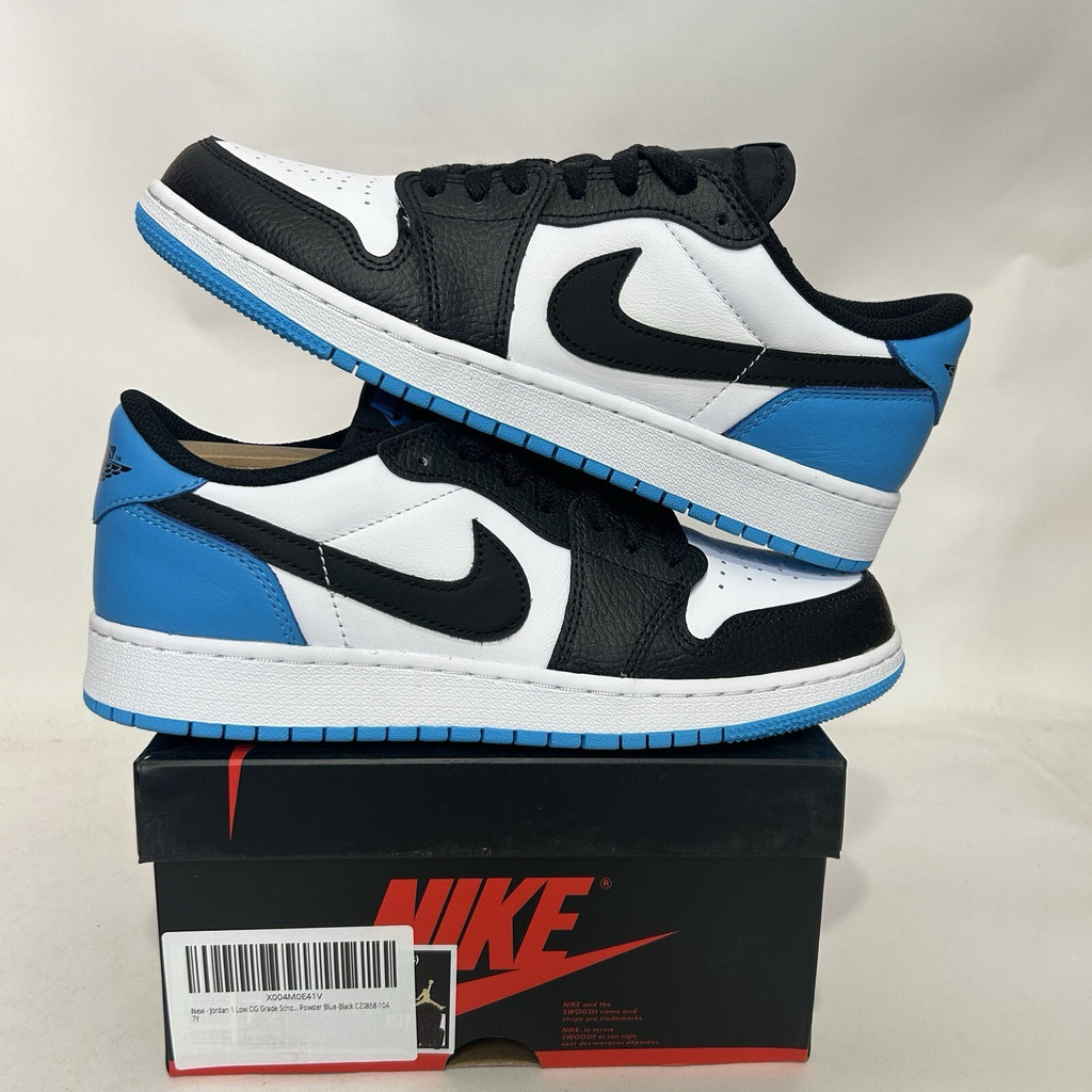 Nike Air Jordan 1 Low Retro GS “UNC/Blue White Black” CZ0858-104 7Y/Women’s 8.5