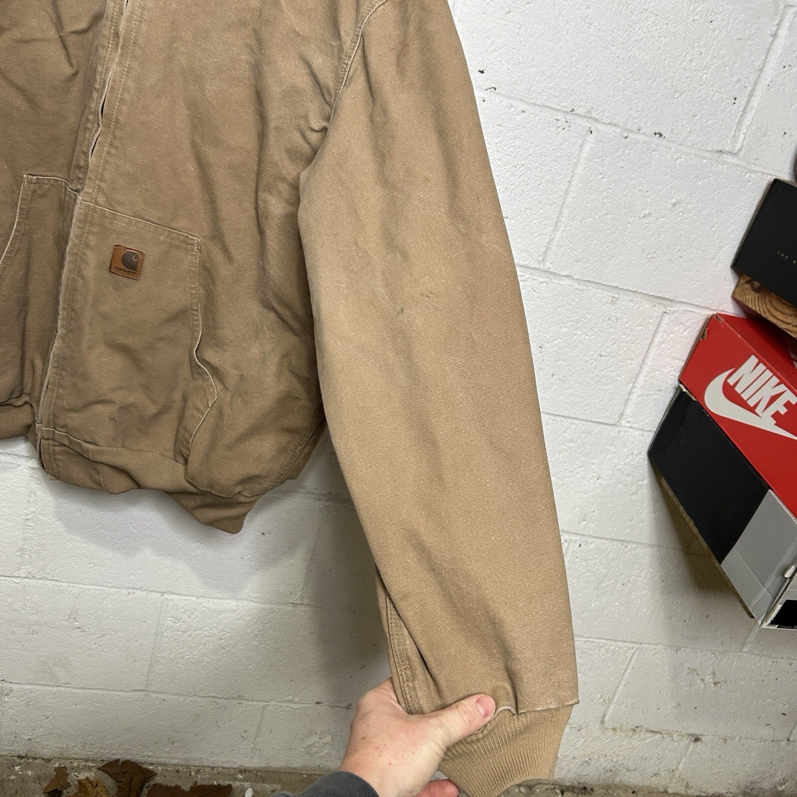 Vintage Carhartt Thermal-Lined Hooded Active Jacket “Saddle” J25 SDL Men’s XL