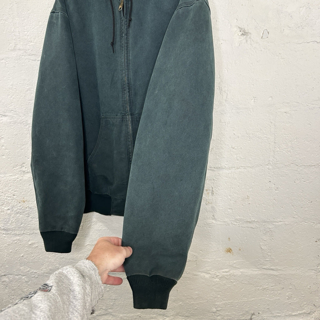 Vintage Carhartt Quilted Hooded Active Jacket “Hunter Green” J06 HTG Men’s XL