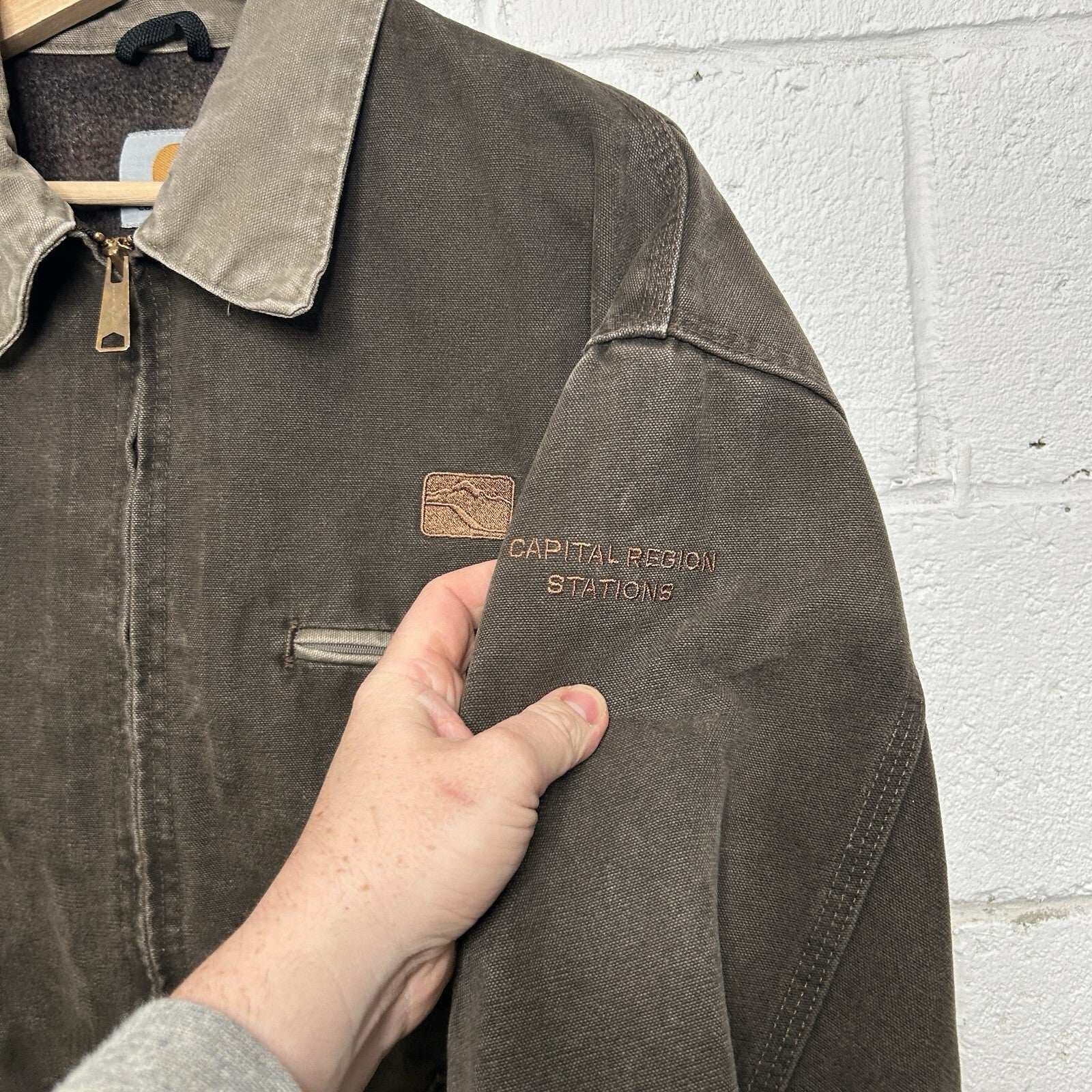 Vintage Carhartt Blanket-Lined Detroit Jacket “Timber” J97 TMB Men’s 2XL