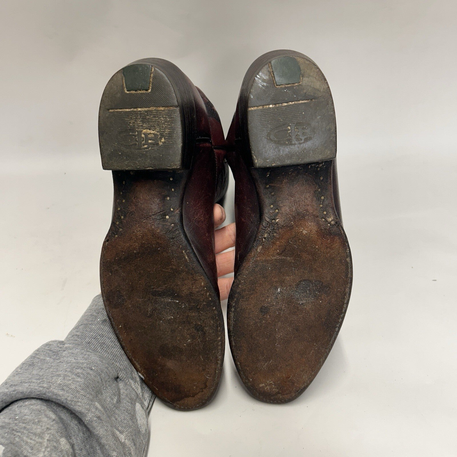 Lucchese 2000 Leather Western Roper Cowboy Boots “Black Cherry” Men’s 9