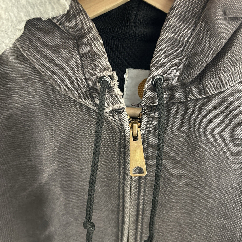 Vintage Faded Carhartt Thermal Hooded Active Jacket “Black” JR105 Men’s Small