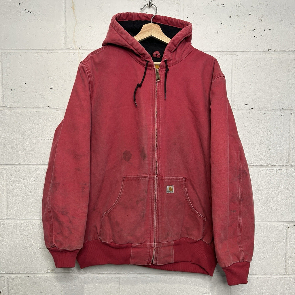 Y2K Carhartt Quilted Hooded Jacket “Crabapple Pink” WJ130 624 Women’s 2XL