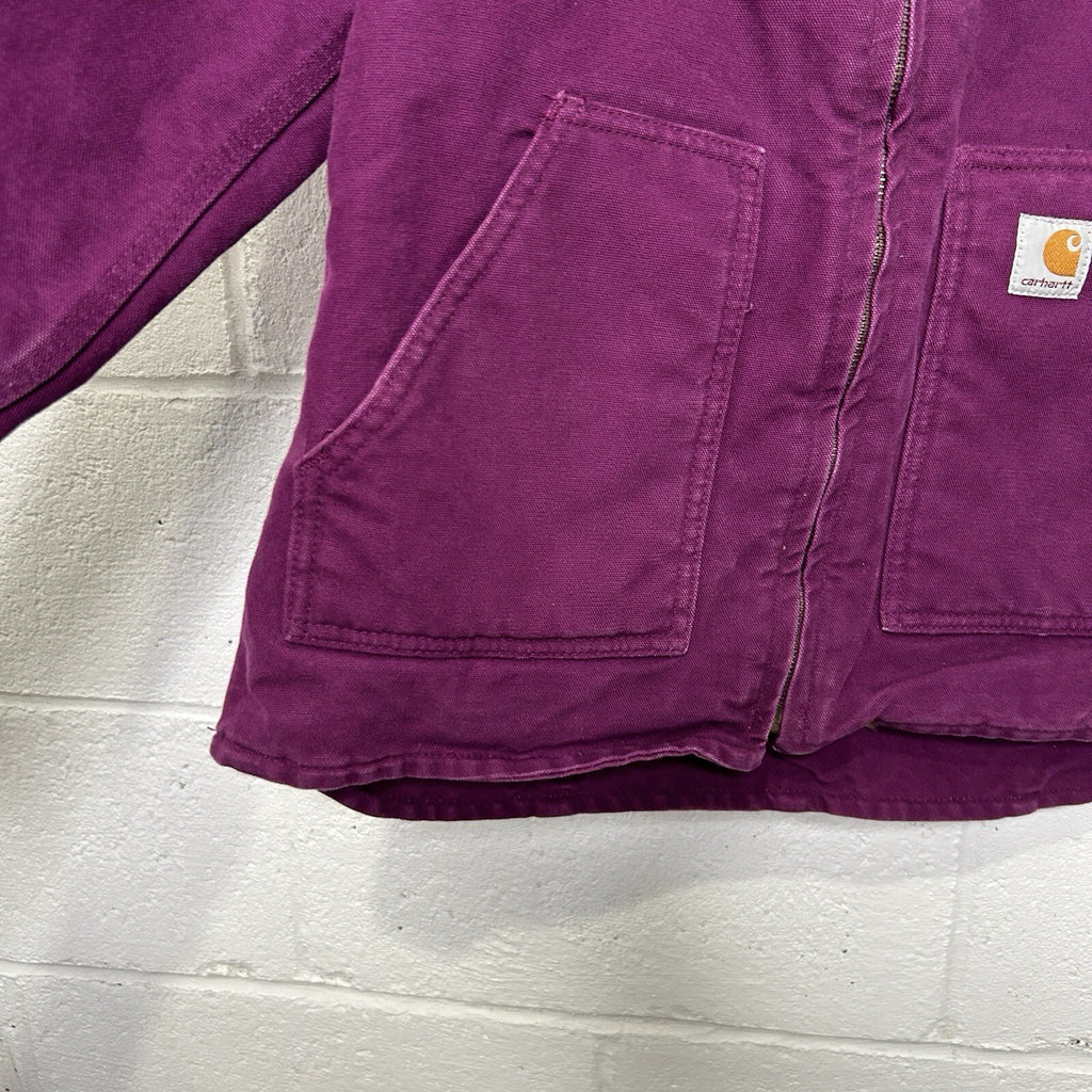 Y2K Carhartt Sherpa-Lined Sierra Jacket “Bright Purple” WJ022 BGP Women’s XS
