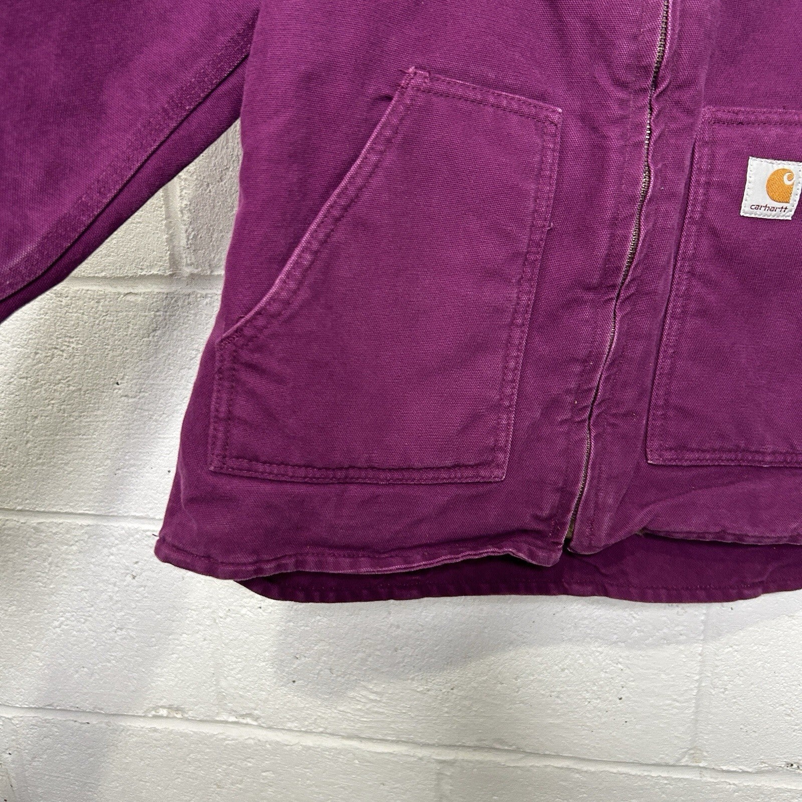 Y2K Carhartt Sherpa-Lined Sierra Jacket “Bright Purple” WJ022 BGP Women’s XS