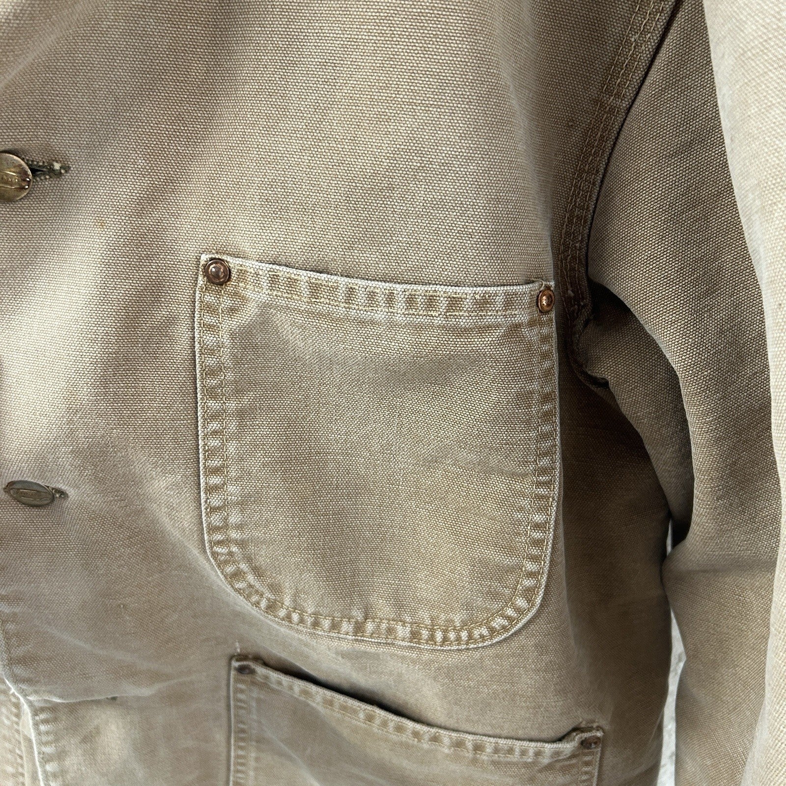 Vintage 60s Carhartt Troy Woolen Mills Blanketed Big C Chore Coat Men’s Medium