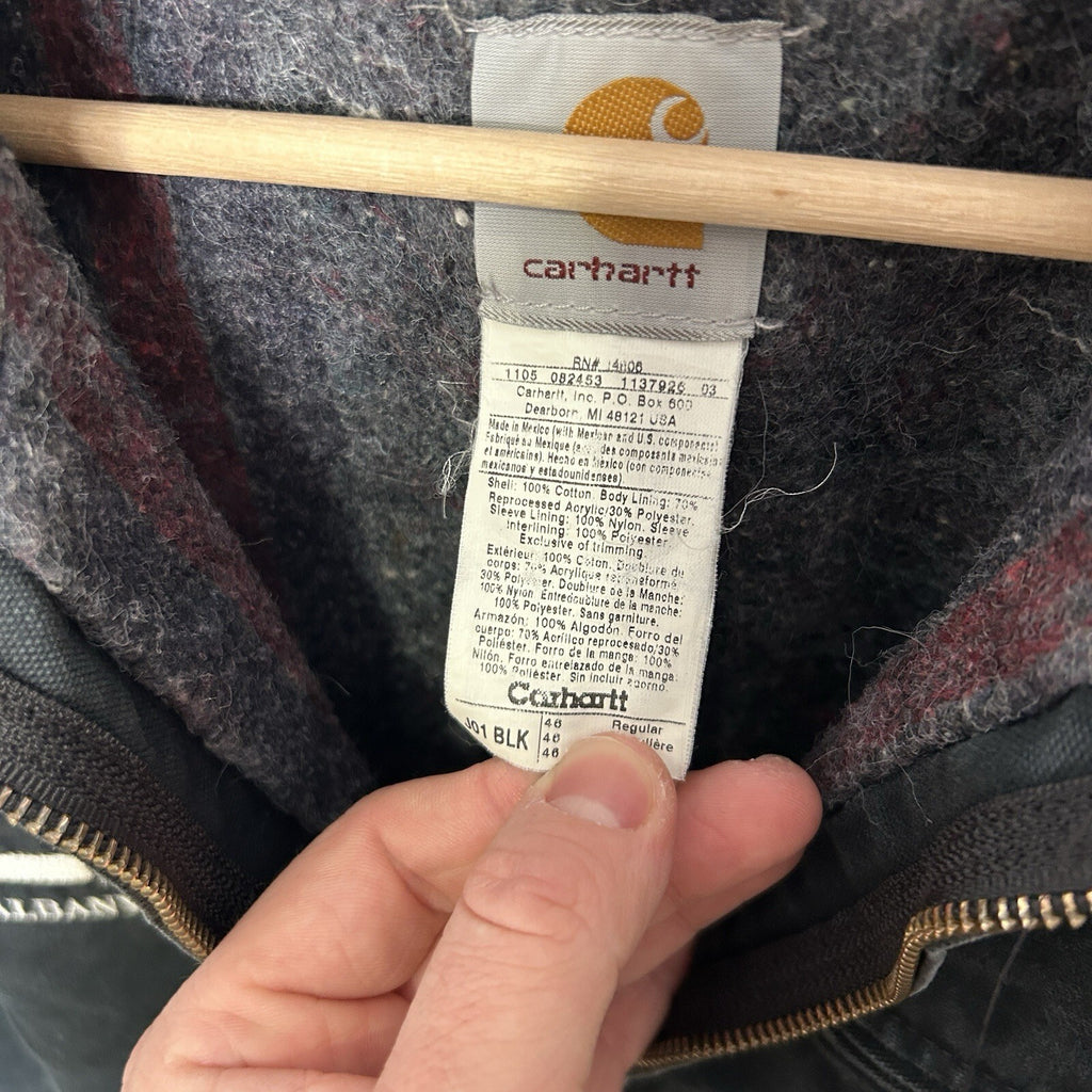Vintage Carhartt Blanket-Lined Detroit Jacket “Black” J01 BLK Men’s X-Large