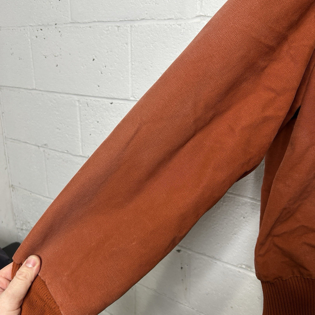 Y2K Carhartt Quilted Hooded Active Jacket “Red Orange” J130 RDO Mens 2XL