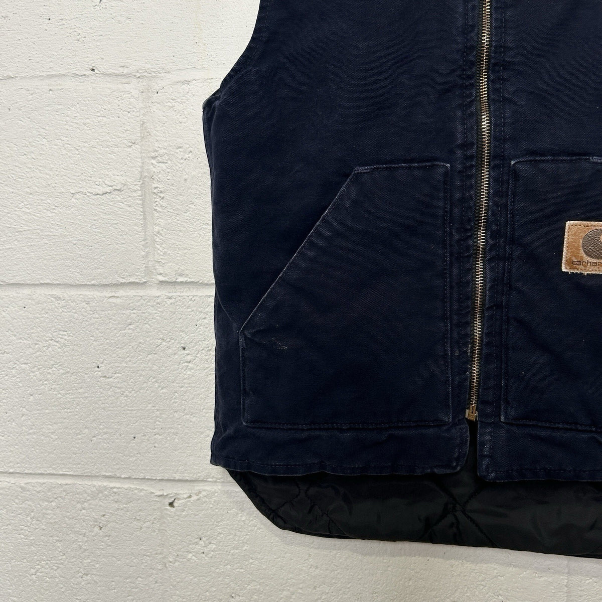 Vintage Carhartt Quilt-Lined Artic Vest “Midnight Blue” V02 MDT Men’s Small