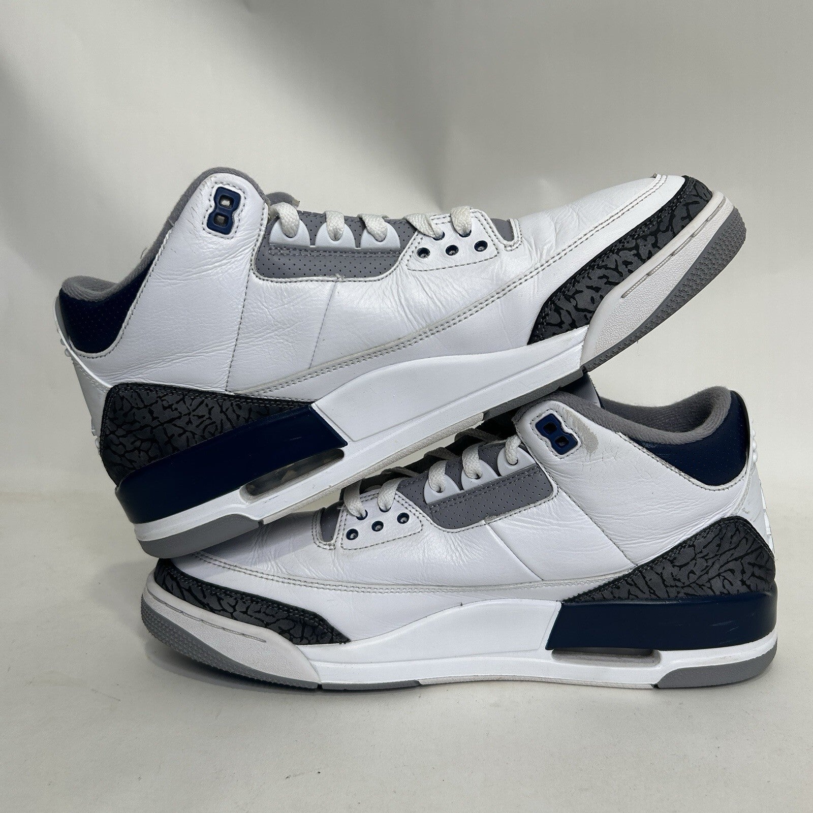 Nike Air Jordan 3 Retro “White Midnight Navy Cement Grey” CT8532-140 Men’s 13