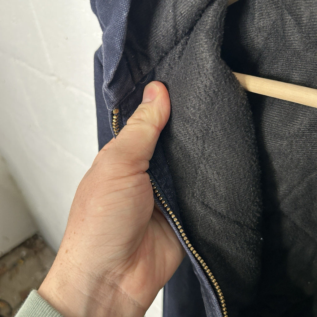 Y2K Carhartt Hooded Sandstone Active Jacket “Midnight Blue” YYJ130 MDT Youth L