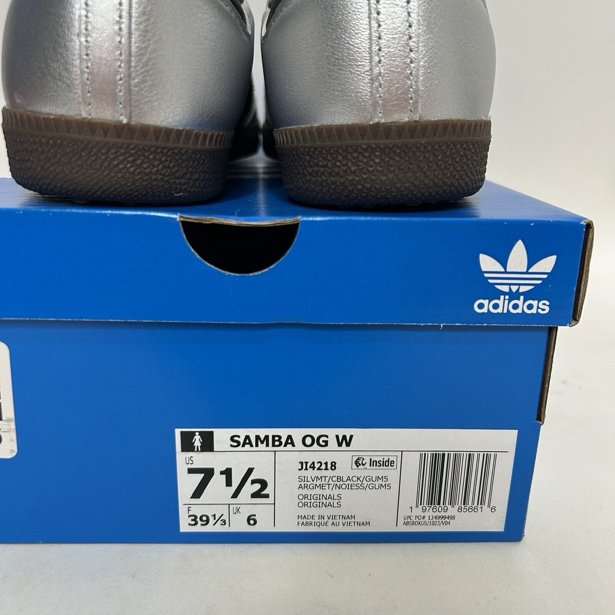 adidas Samba OG WMNS “Silver Metallic” JI4218 Women’s 7.5 New