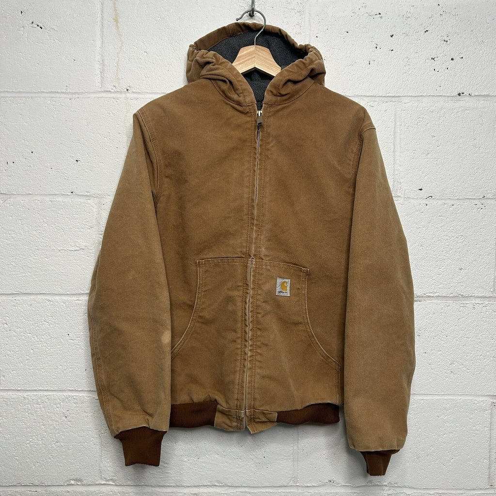 Vintage Carhartt Fleece-Lined Hooded Active Jacket “Brown” YYJ158 BRN Youth XL