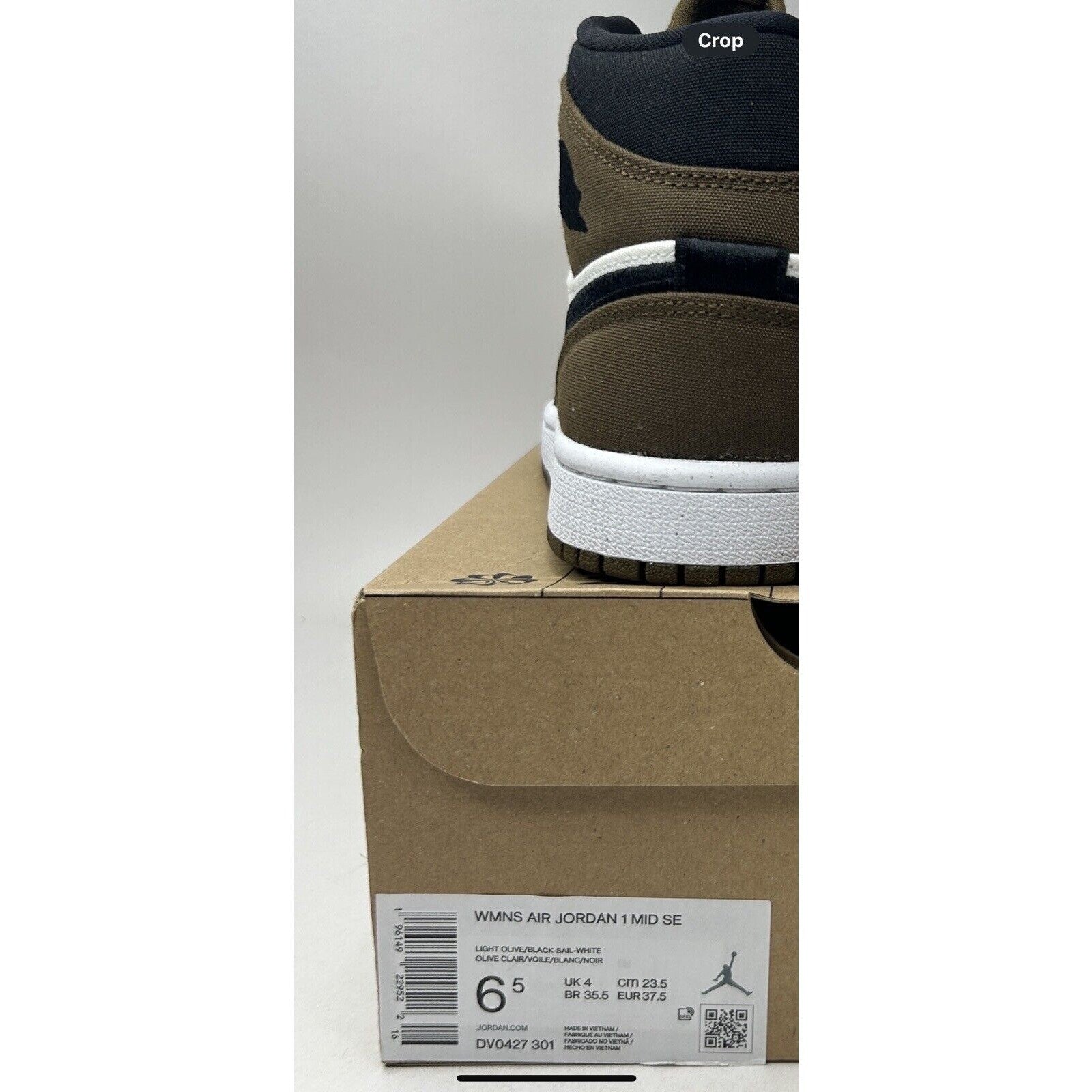 Nike Shoes Air Jordan 1 Mid SE WMNS Retro "Olive Toe" 2023