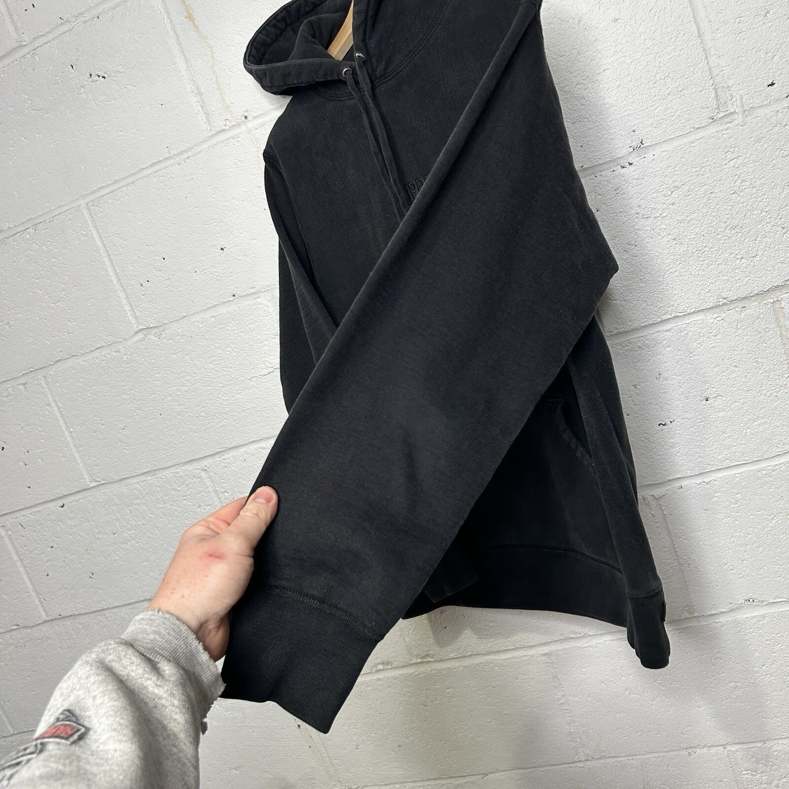 Supreme Tonal Logo Hooded Sweatshirt Hoodie “Black” Men’s Medium Worn