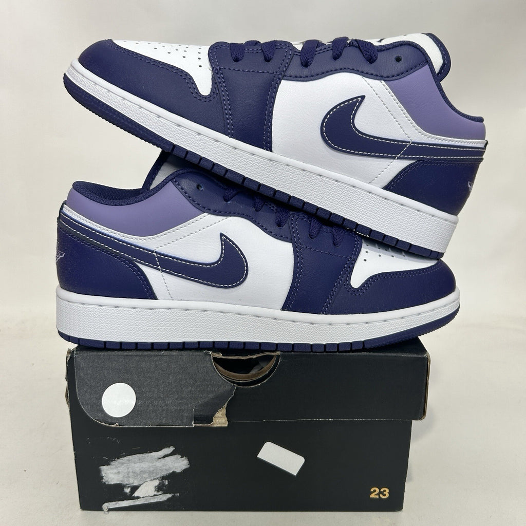 Nike Air Jordan 1 Low Retro GS “Blueberry/Sky Purple” 553560-515 6Y/Women’s 7.5