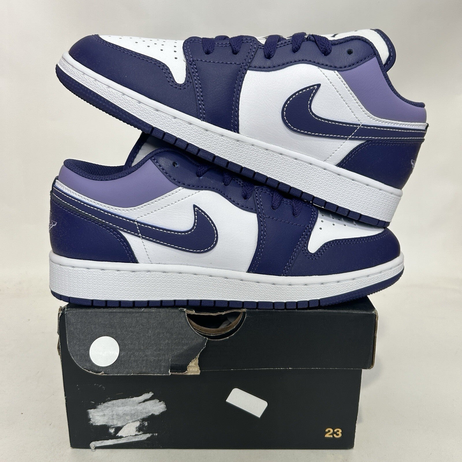 Nike Air Jordan 1 Low Retro GS “Blueberry/Sky Purple” 553560-515 6Y/Women’s 7.5
