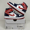 Nike Air Jordan 1 Mid SE “Champ Colors” USA Patent Leather Women Sz 6 DJ5984-400