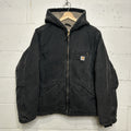 Y2K Carhartt Sherpa-Lined Hooded Detroit Jacket “Black” WJ141 BLK Women’s Large