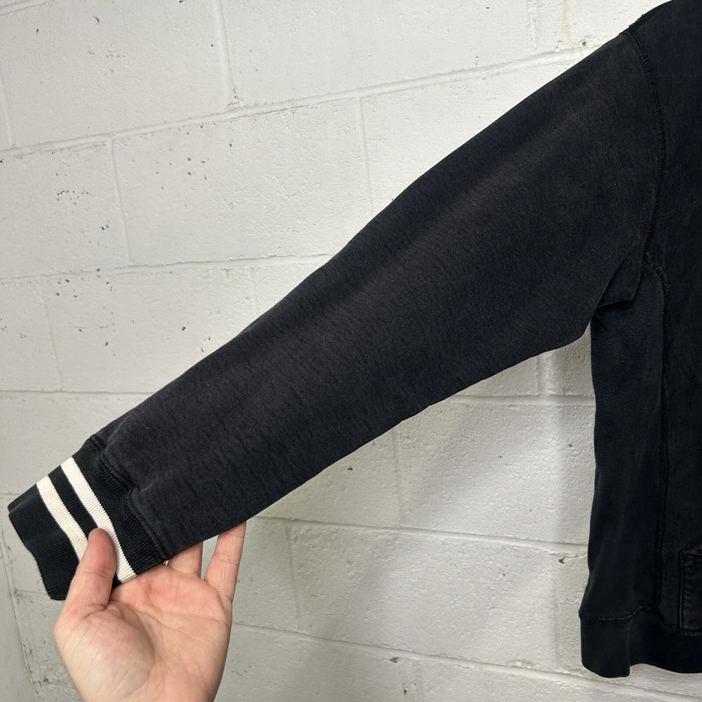 Supreme Black Embroidered Pullover Striped Hoodie “Black” Men’s Medium