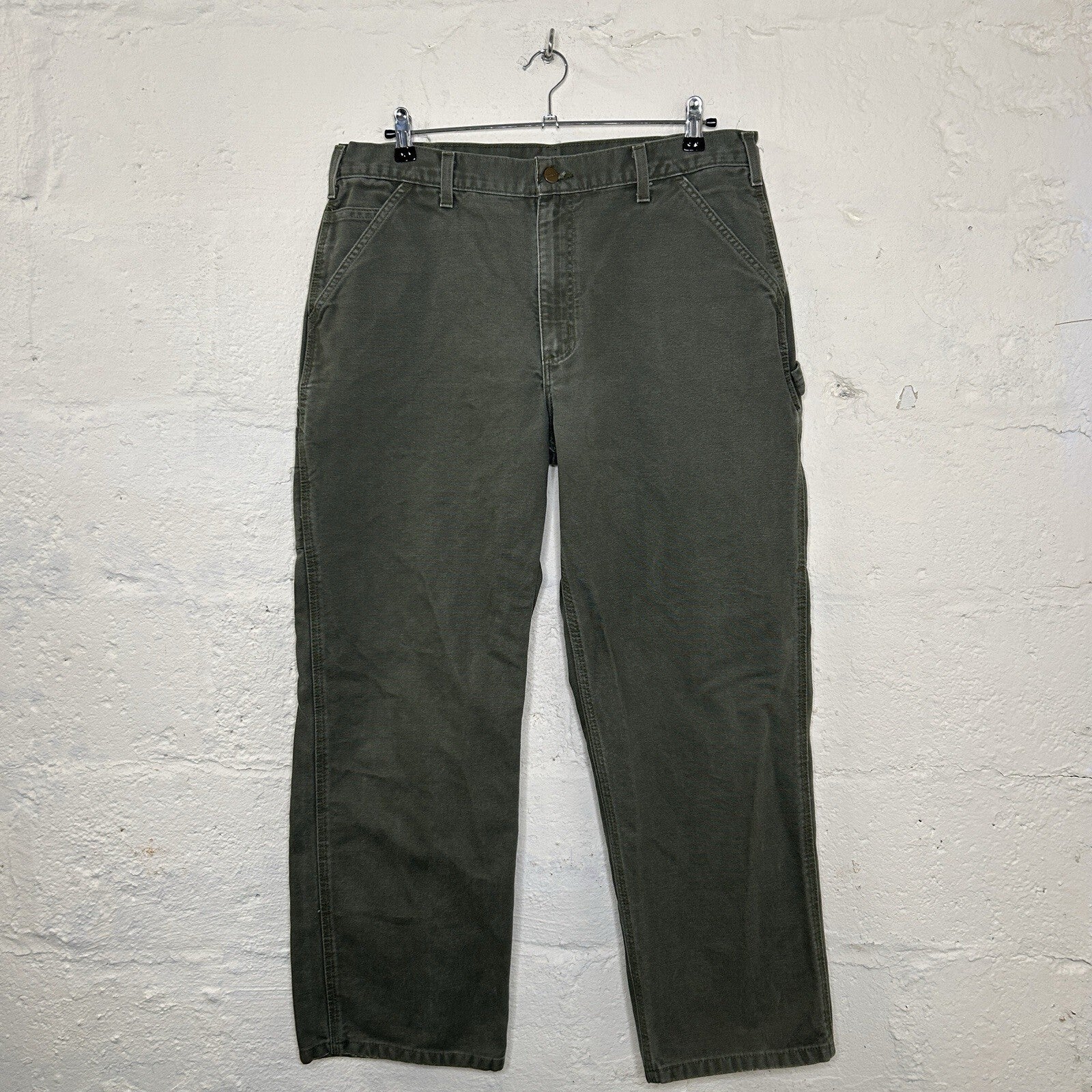 Carhartt Dungaree Fit Carpenter Pants “Moss Green” B11 MOS Size 36x30