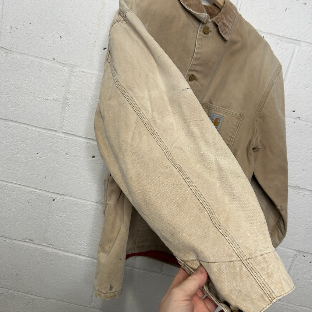 Vintage Carhartt 100 Year Anniversary Blanket-Lined Chore Coat “Brown” Men’s XL