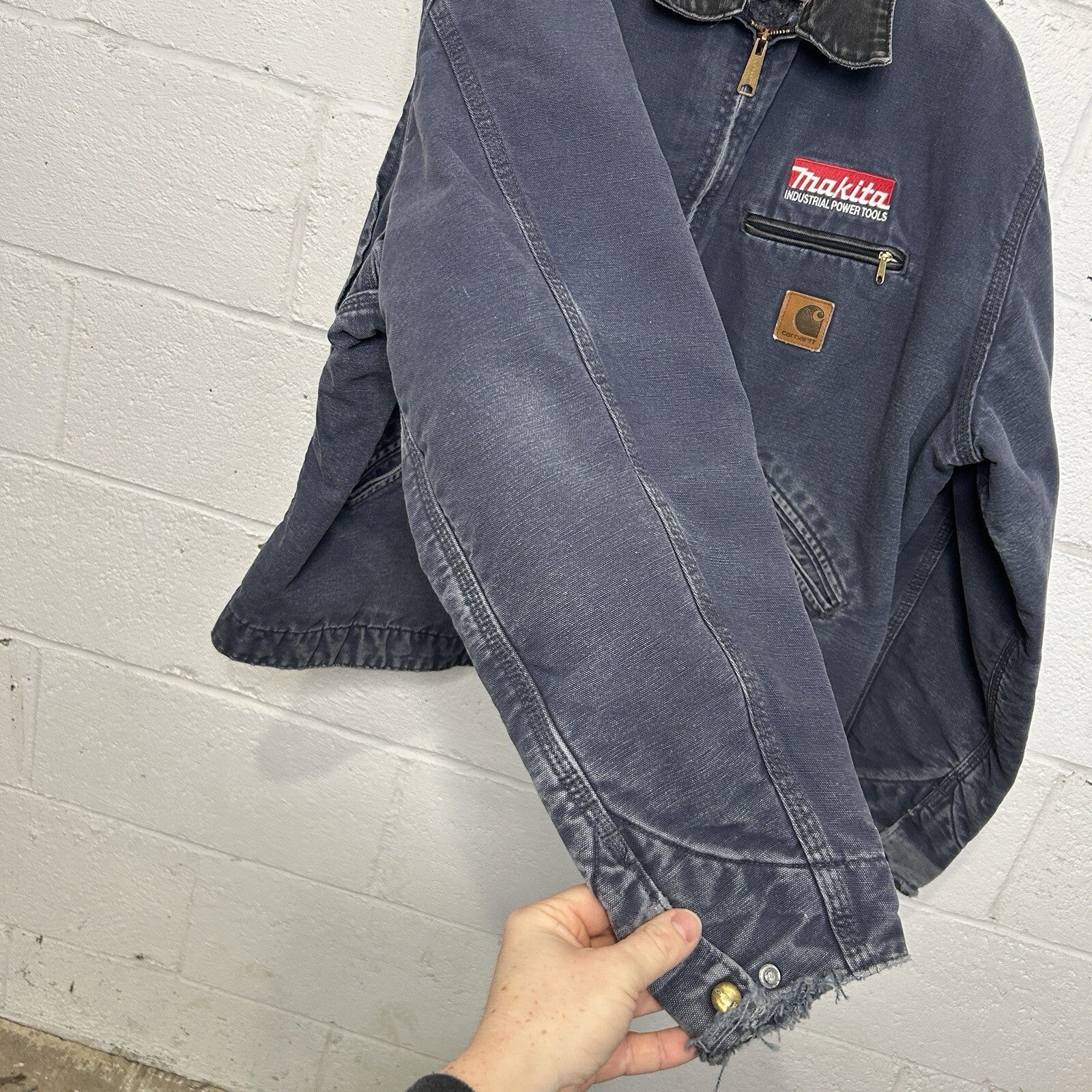 Vintage Carhartt Blanket-Lined Detroit Jacket “Petrol” Makita J64 PTL Men’s XL