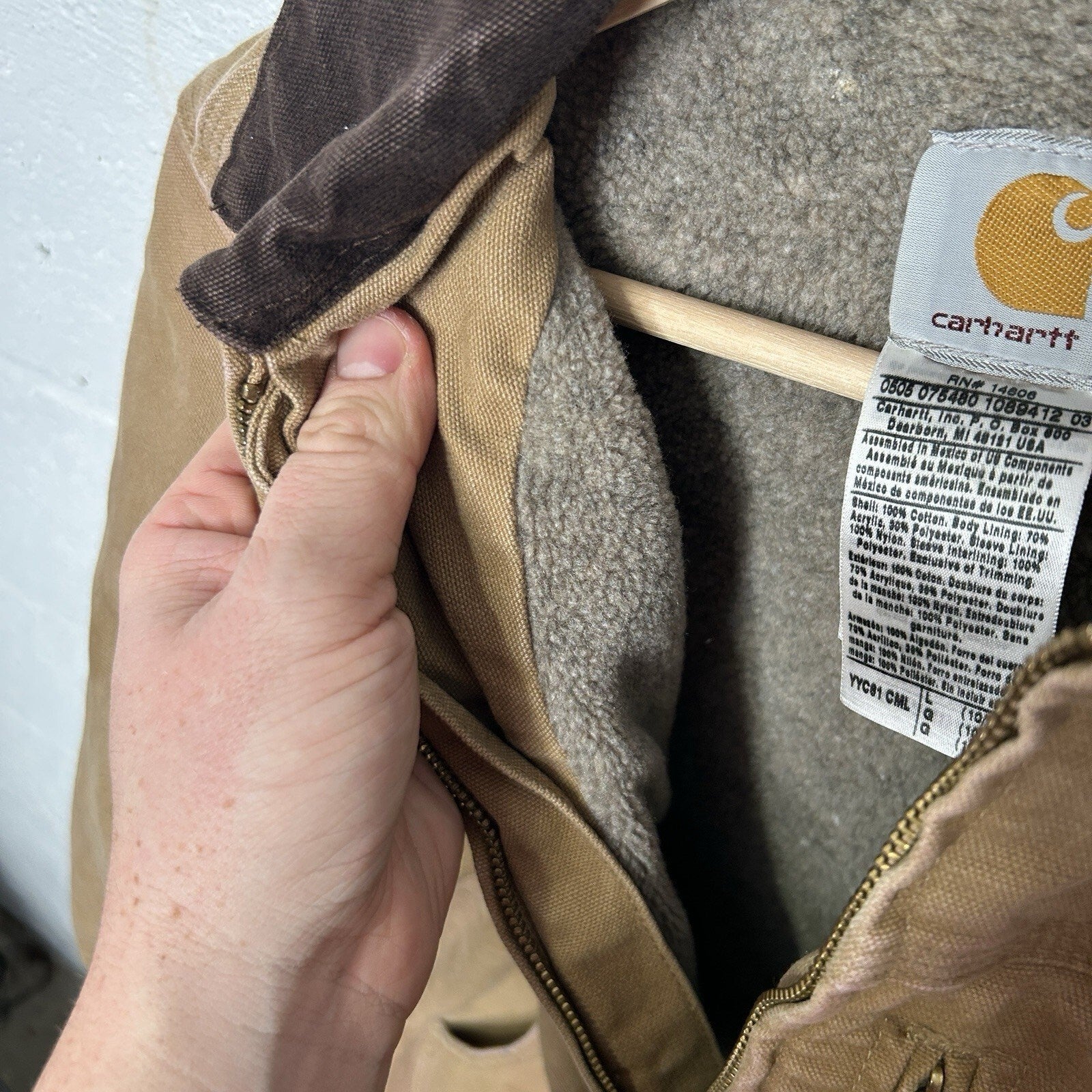 Vintage Carhartt Sherpa-Lined Ridge Jacket “Camel” YYC61 CML