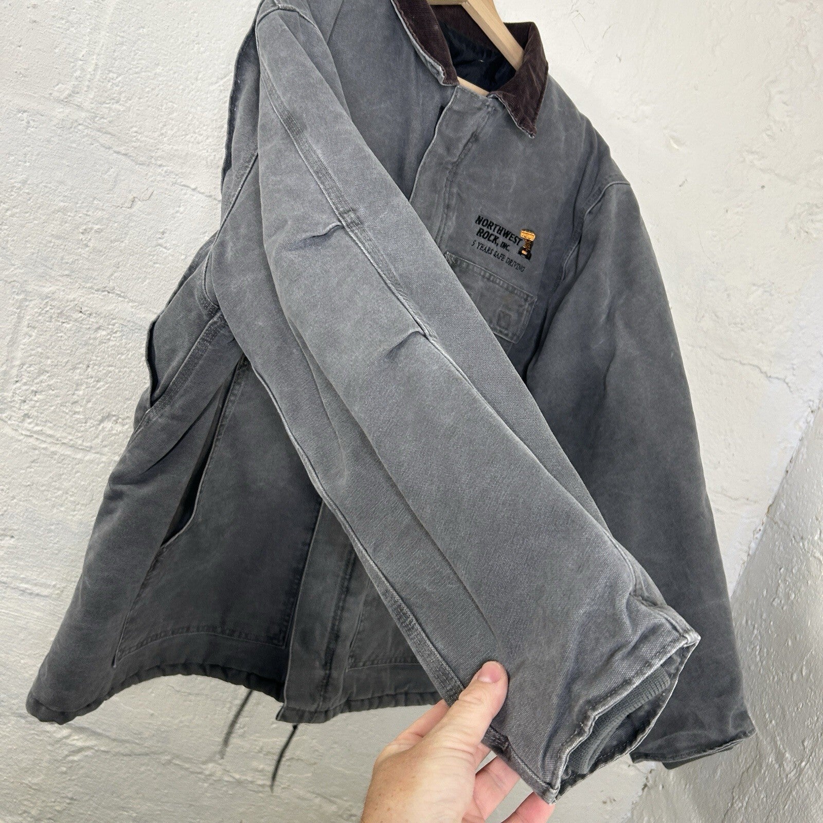 Vintage Carhartt Quilted Arctic Chore Jacket “Cement Grey” C26 CMT Men’s X-Large