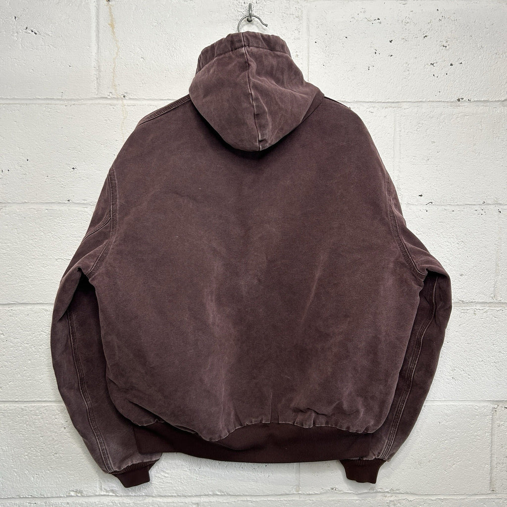 Vintage Carhartt Quilted Hooded Active Jacket “Burgundy/Wine” J06 BRG Men’s XL