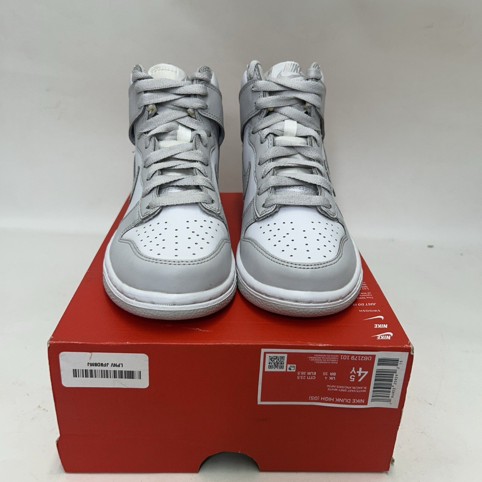 Nike Dunk High GS “Vast Grey” Sneakers DB2179-101 4.5Y/Women’s 6 New
