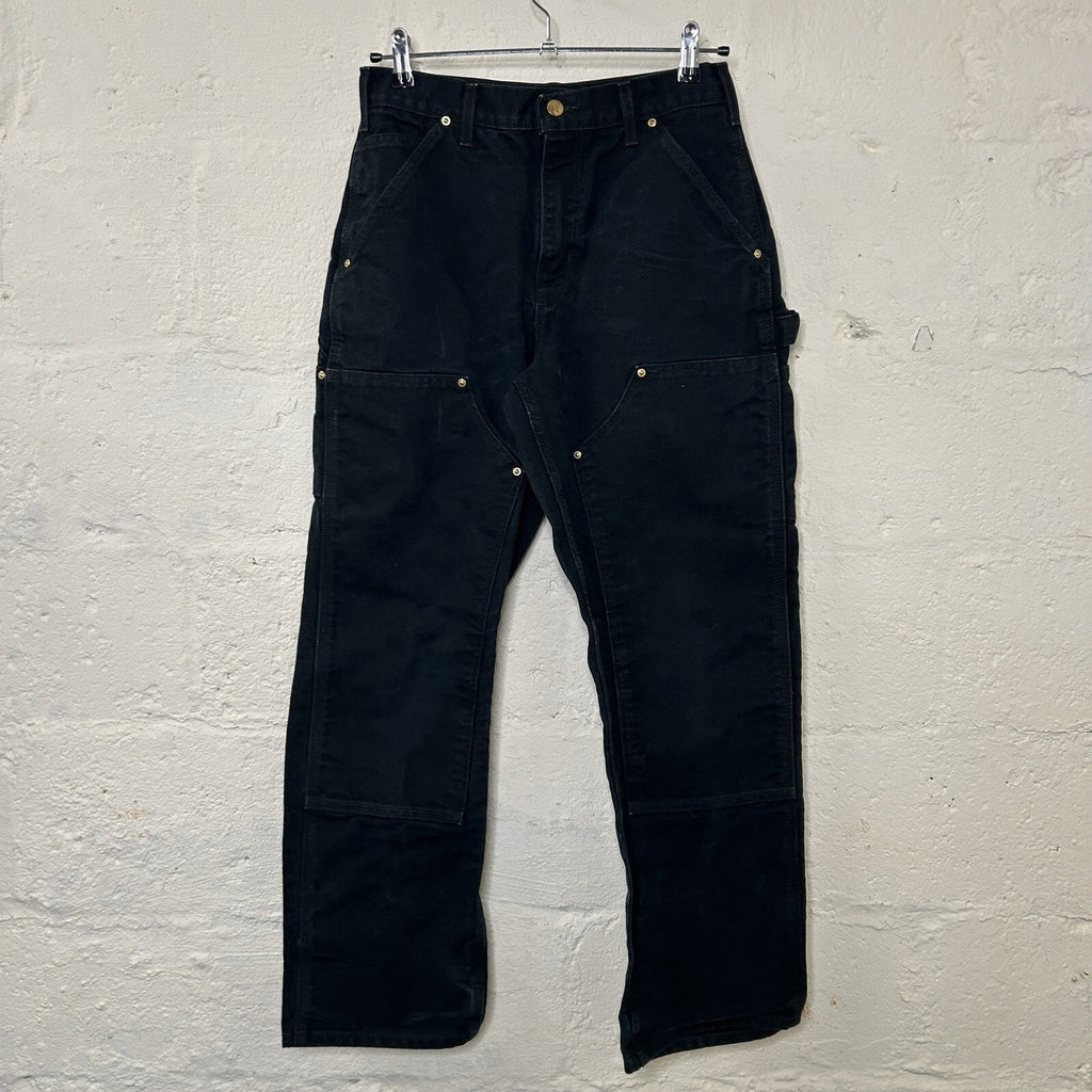 Vintage Faded Carhartt DoubleKnee Carpenter Pants “Black”