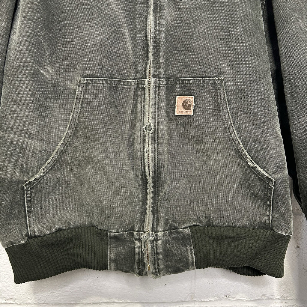 Vintage Carhartt Quilted Hooded Active Jacket “Moss Green” J130 MOS Men’s Large