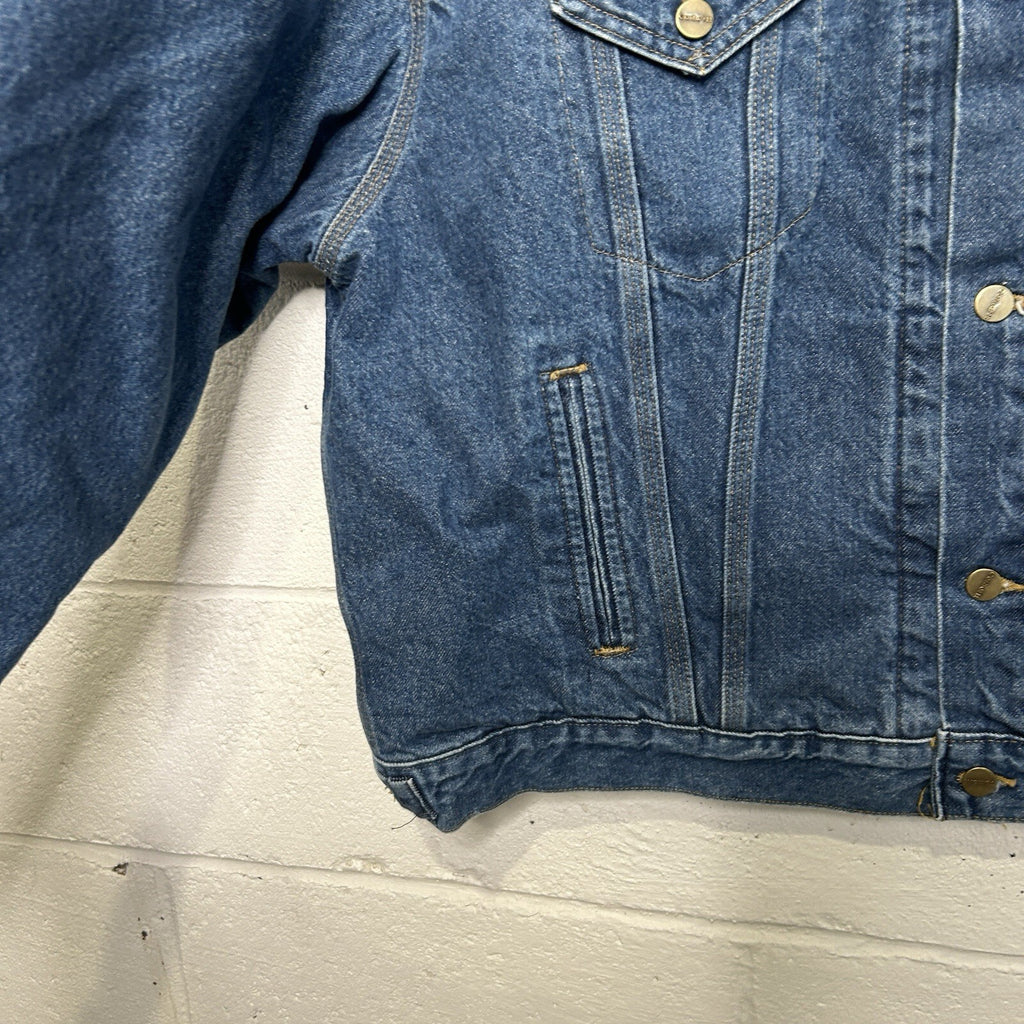 Vintage Carhartt Blanket-Lined Denim Trucker Jacket “Darkstone” J11DST Men’s XL