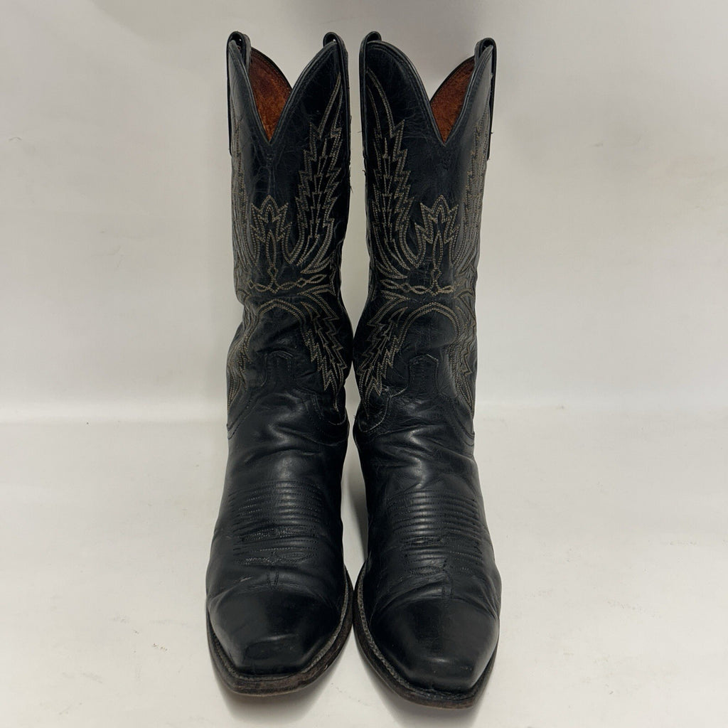 Lucchese 1883 Crayton Mad Dog Western Cowboy Boots “Black White” Men’s 8D