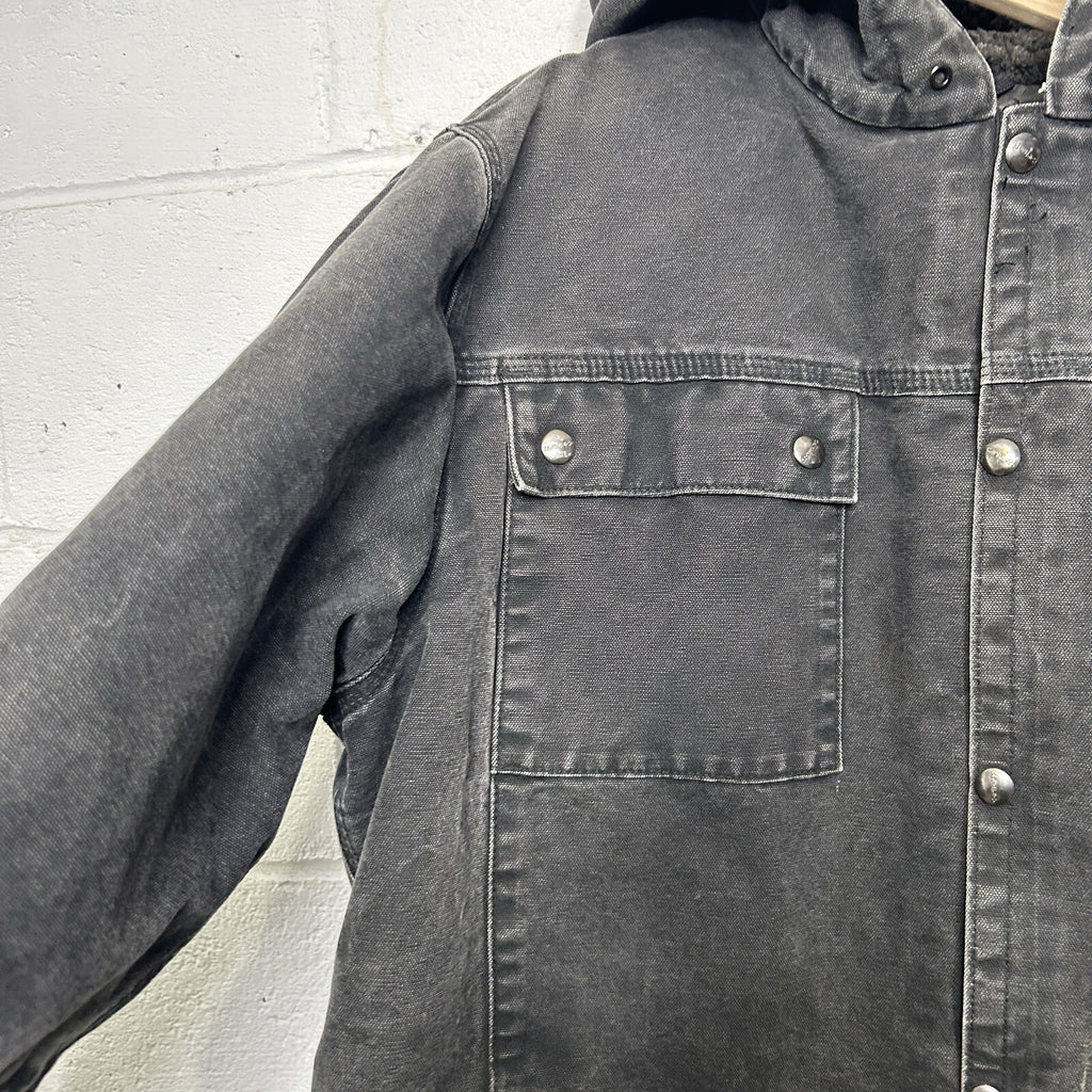 Y2K Carhartt Sandstone Hooded Multi-Pocket Jacket “Black” J284 BLK Men’s Large