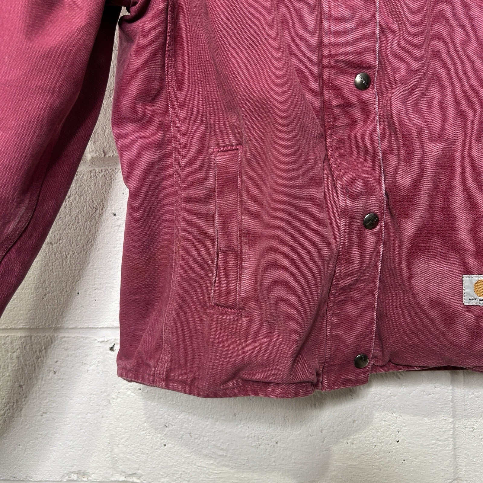 Y2K Carhartt Sherpa-Lined Sandstone Berkley Jacket “Merlot” 100657-648 Women’s M