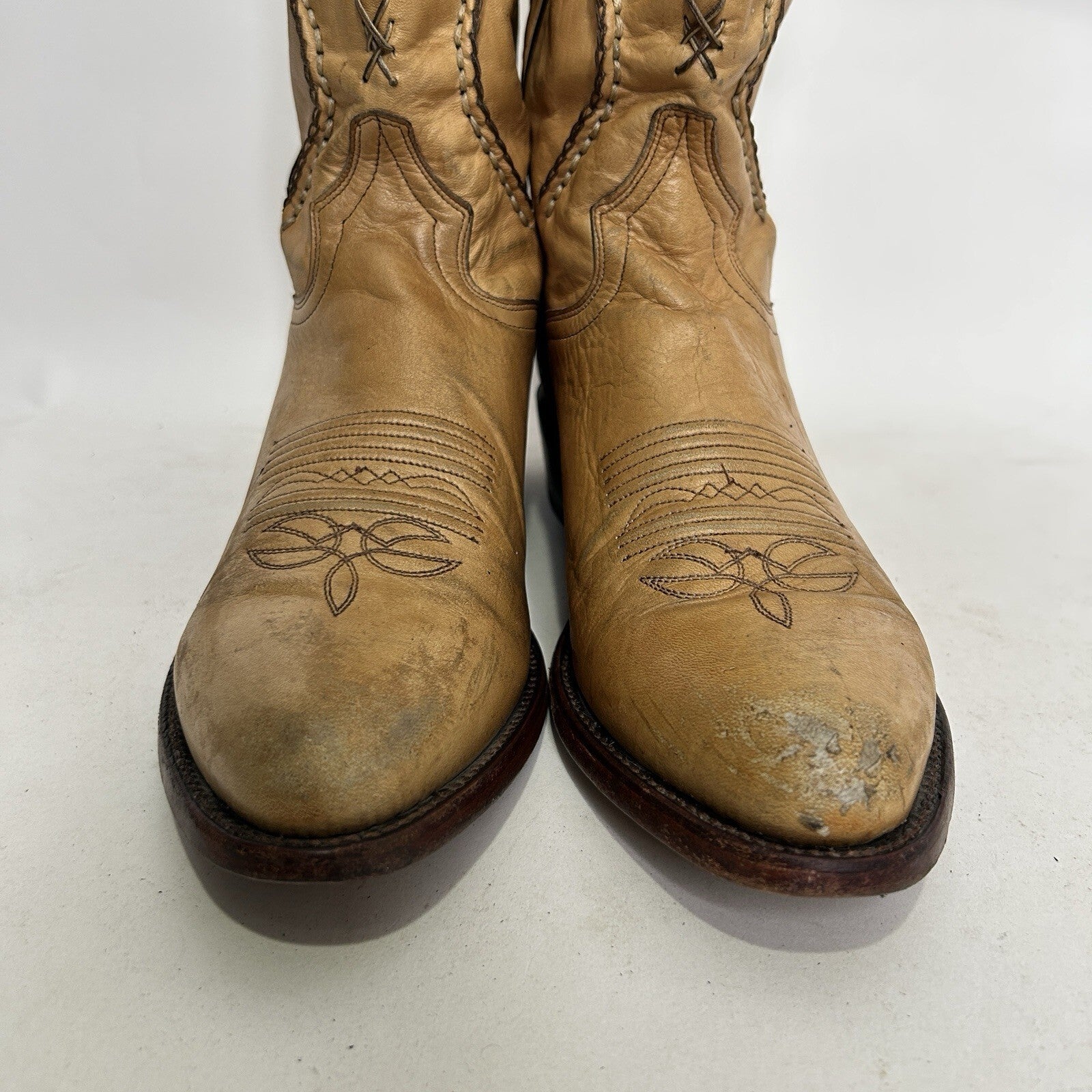 Vintage Dan Post Palamino Albany Boots “Cream” Men’s 11D